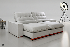 Sofá Sparta Cosmos 1,00 Evidence Veludo Cinza Nuvem