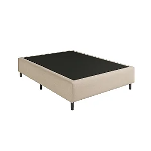 Base Box Casal Veludo Bege 138x188x28 Portobel