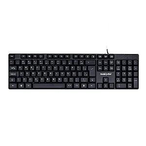 Teclado Maxprint OfficeEasy com Fio USB 2.0 Preto