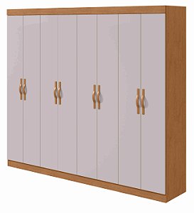 Roupeiro 8 portas Serenata Lopas Amendoa Clean/ Off White