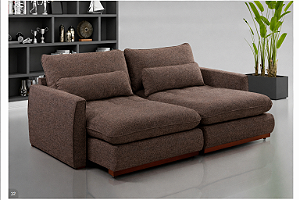 Sofá Evidence Creta 1,00 Linho Marrom