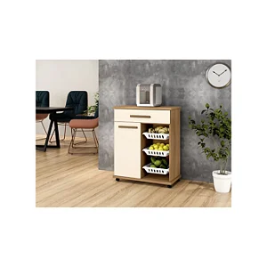 Fruteira Goiania Arte Móveis Cinamomo/Off White