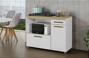 Balcão Cronos Master Arte Móveis Branco