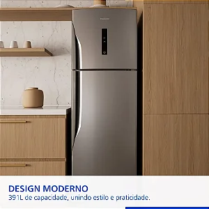 Geladeira Panasonic BT44PV3XA Frost Free 391L Inox 110v