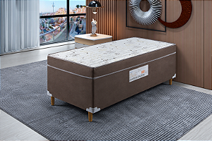 Cama Acoplada Belo Sono 188x88x45 Pérola Marrom