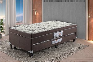 Cama Acoplada Belo Sono c/ Auxiliar 188x88x45 Jade Marrom