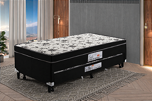Cama Acoplada Belo Sono c/ Auxiliar 188x88x45 Jade Preto