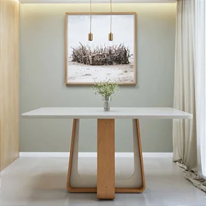 Mesa de Jantar Sintonia 1,70 Lopas Amendoa Clean/Off White
