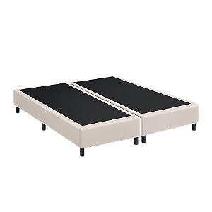 Base Box King Veludo Bege 203x96x28 Portobel