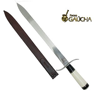 Adaga de Carbono Polido Cabo Osso 14" e 16" Gaúcha