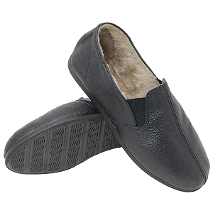 Pantufa Unissex de Couro Legítimo