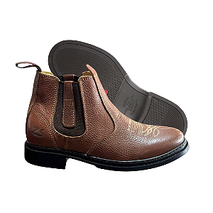 Botina Unissex de Couro Floater Bordado (54145) Zebu