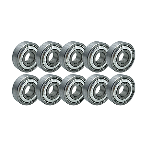 Kit 10 Rolamentos 6201 Zz Rígido 12x32x10