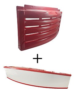 Grade Saia Veneziana Metalfrio Vermelha + Kit Testeira