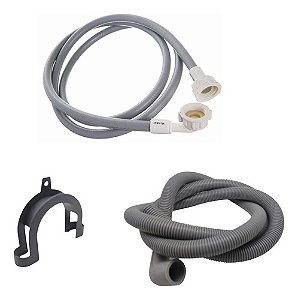 Kit Mangueira Entrada E Saída De Agua Com Curva De Brindew