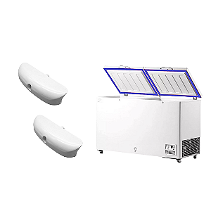 2x Borracha + 2x Puxador Freezer Metalfrio DA400 DA420 65x61