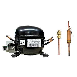 Motor Compressor 1/5 HP EM2U60HLP R134 Embraco 110V + Filtro Secador e Valvula Schrader