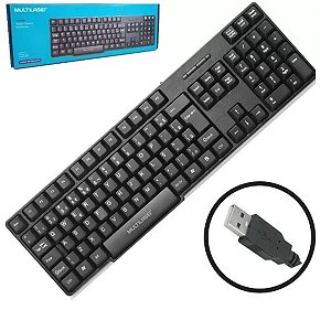 Teclado Multilaser Tc213 Qwerty Português Brasil Cor Preto