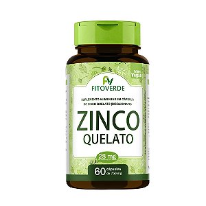 Zinco Quelato 28mg 60 Cápsulas Fito Verde