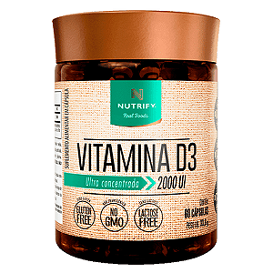 Vitamina D3 2000UI 60 Cápsulas Nutrify