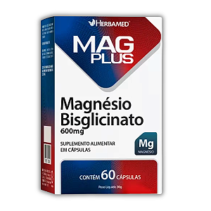 MagPlus Bisglicinato de Magnésio 60 Cápsulas Herbamed – Suporte Diário para Bem-Estar