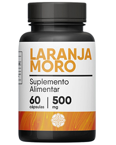 Laranja Moro 500mg 60 Cápsulas Auxilia no Emagrecimento e Queima de Gordura