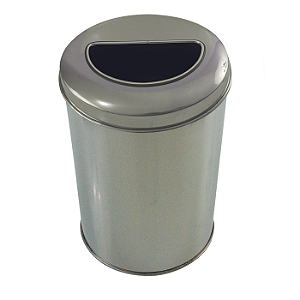 Lixeira em inox com tampa meia lua 24 x 30 - 13,5 litros