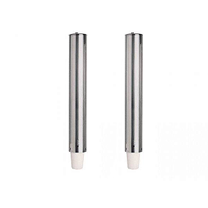 Kit 2 Dispensers de Copo Aço Inox – 180 e 200ml