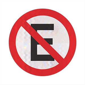 Placa Controle de Estacionamento e Parada R-6 | A/B/C