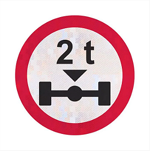 Placa Peso Máximo Permitido por Eixo R-17