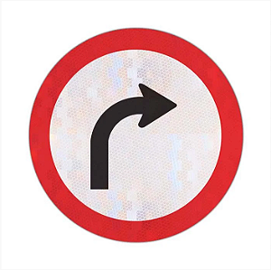 Placa Vire à Direita ou Esquerda R-25 | A/B