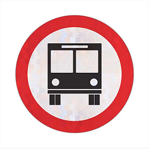 Placa Circulação Exclusiva de Ônibus R-32