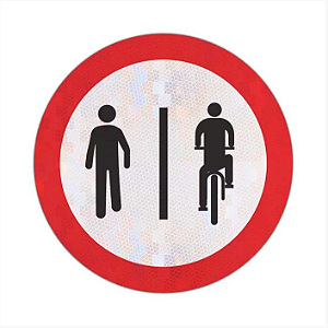 Placa de Sinalização para Vias Compartilhadas – R-36a e R-36b