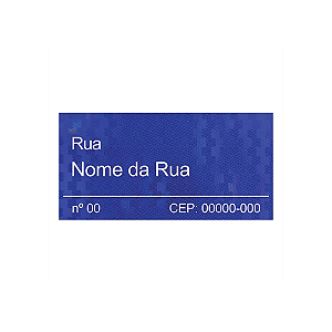 Placa de Rua Logradouro – 50 x 25 cm
