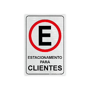 Placa Estacionamento para Clientes