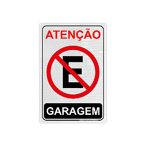 Placa Atenção Garagem – 20x30 cm