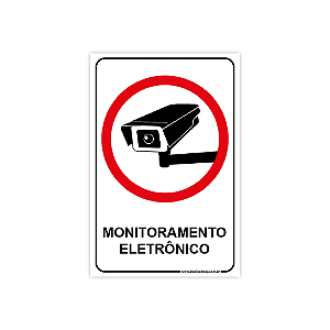 Placa Monitoramento Eletrônico – 20x30 cm
