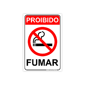 Placa Proibido Fumar – 20x30 cm