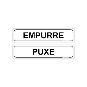 Placas Empurre / Puxe – 30x6,5 cm
