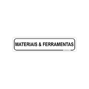 Placa Materiais e Ferramentas – 30x6,5 cm