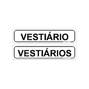 Placa Vestiário / Vestiários – 30x6,5 cm