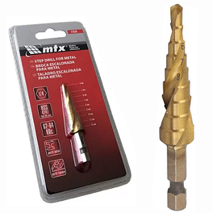 Broca Escalonada 4 a 12 Mm HSS Profissional Espiral MTX