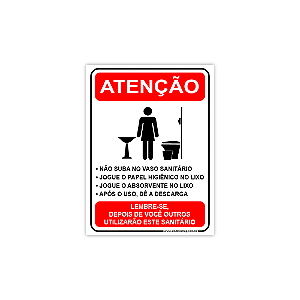 Placa Regras Banheiro Feminino – 15x20 cm