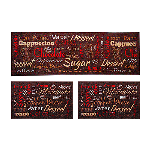 Jogo De Pia 3 Pcs 110X36/60X36CM Cafe Marrom S19 222-04I