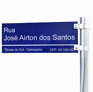 Placa de Rua Logradouro 50 x 25 cm