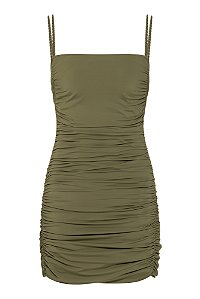 Vestido Califórnia Verde Militar Tressé