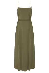 Vestido La Quessine Verde Militar Tressé
