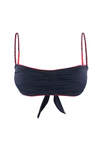 Top Acácea Azul Marinho/Vermelho Twist