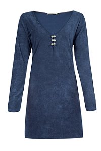 Blusa Gaia Azul Marinho Terry