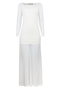 Vestido Calissa Off White Tulle Solstice